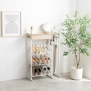 CAGUUU Shoe Rack and Slippers