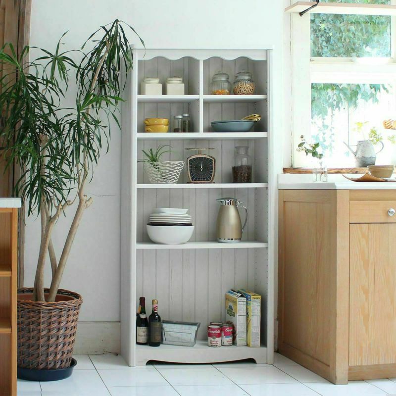 SHIRAI STORE フリーラック 幅75cm 高さ160cm ホワイト 白木目 本棚