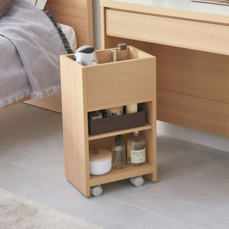 ナチュラル ブラウン♦️ジュエリー収納♦️照明付♦️高級 多機能ドレッサー♦️送料込 Amazon｜白井産業 ドレッサー用 サイドワゴン ラック キャスター