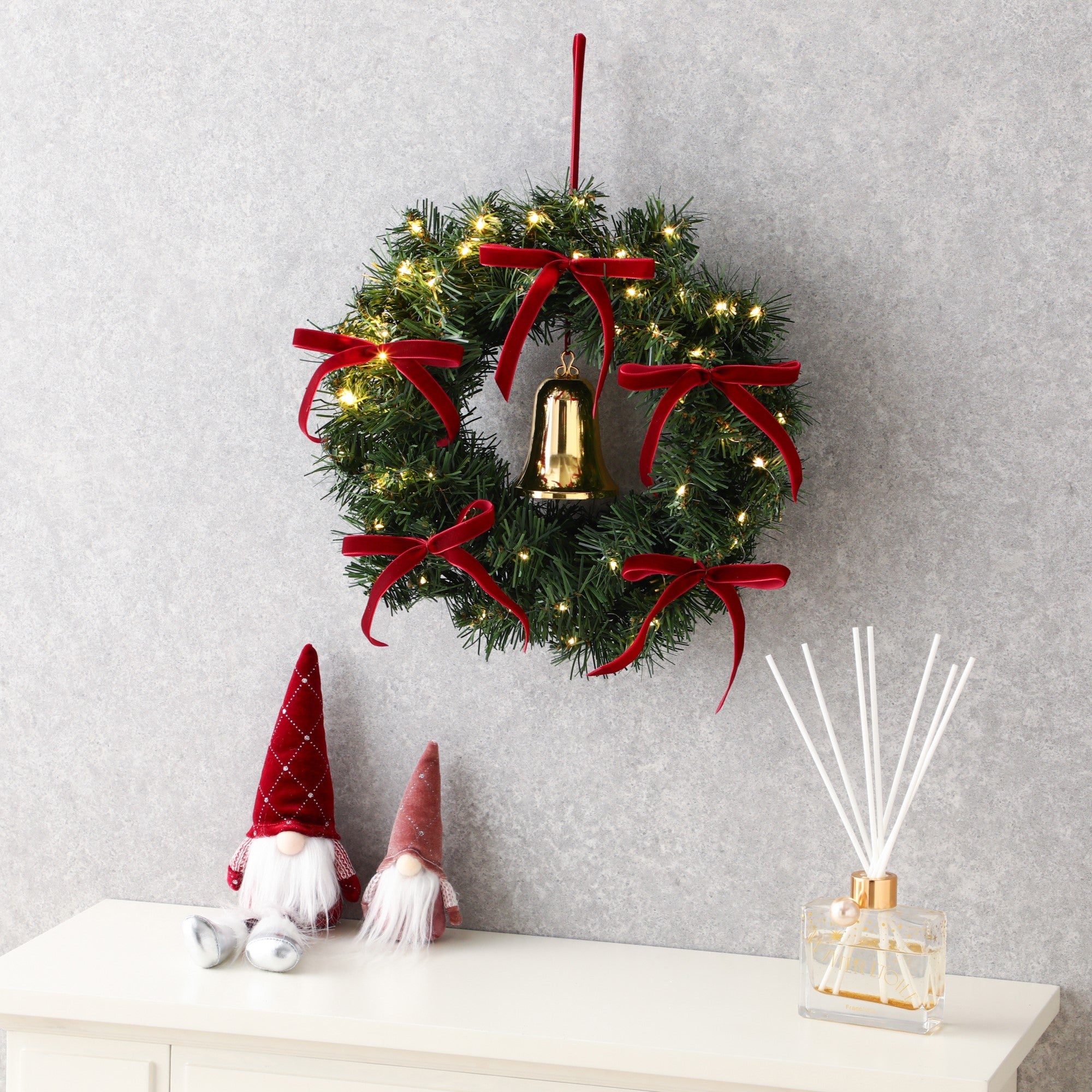Francfranc LED付きクリスマスツリー、 オーナメント、リース付き Francfranc LED付きクリスマスツリー、 オーナメント、リース付き
