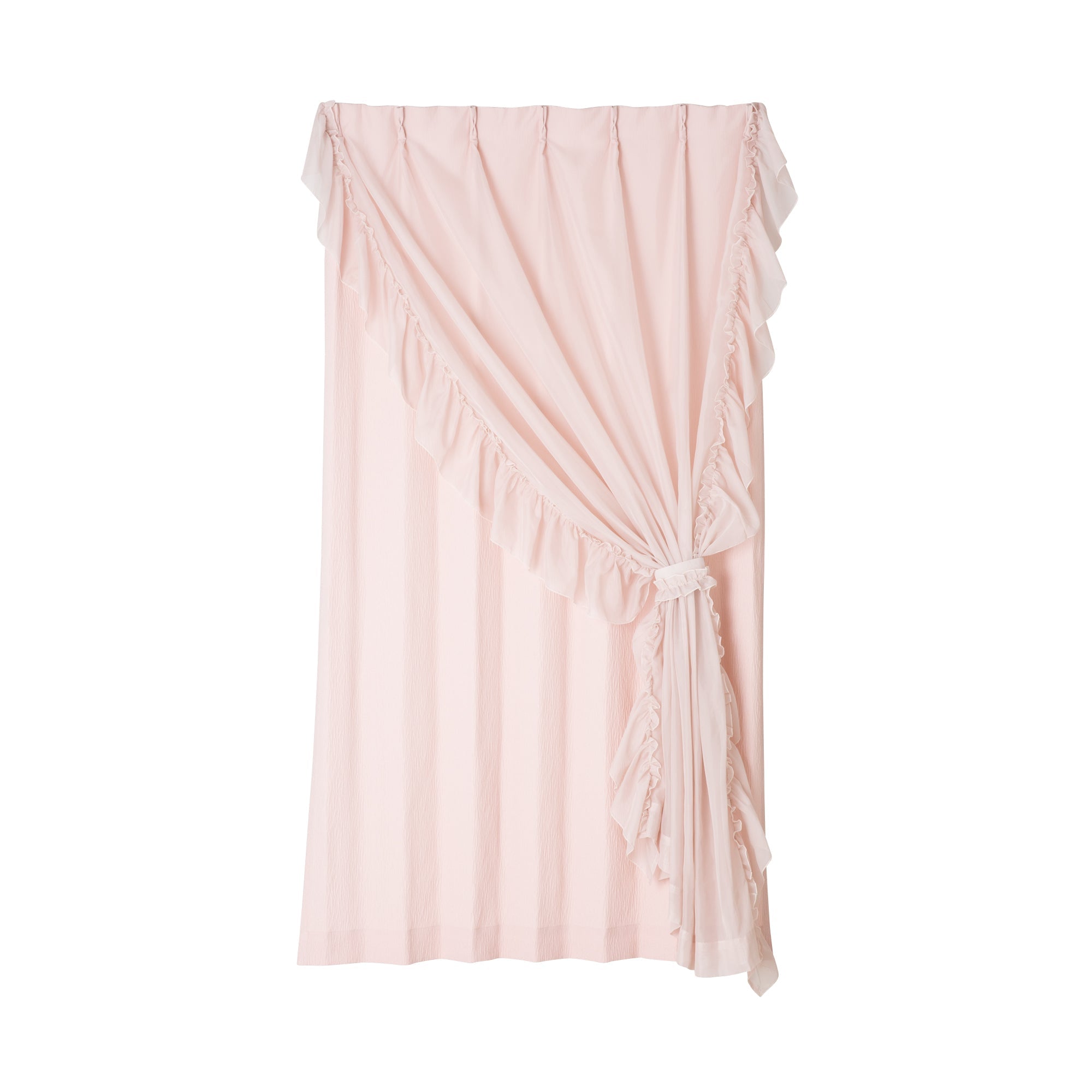 Francfranc(フランフラン) フリル×ラメリア ダブルカーテン H2000