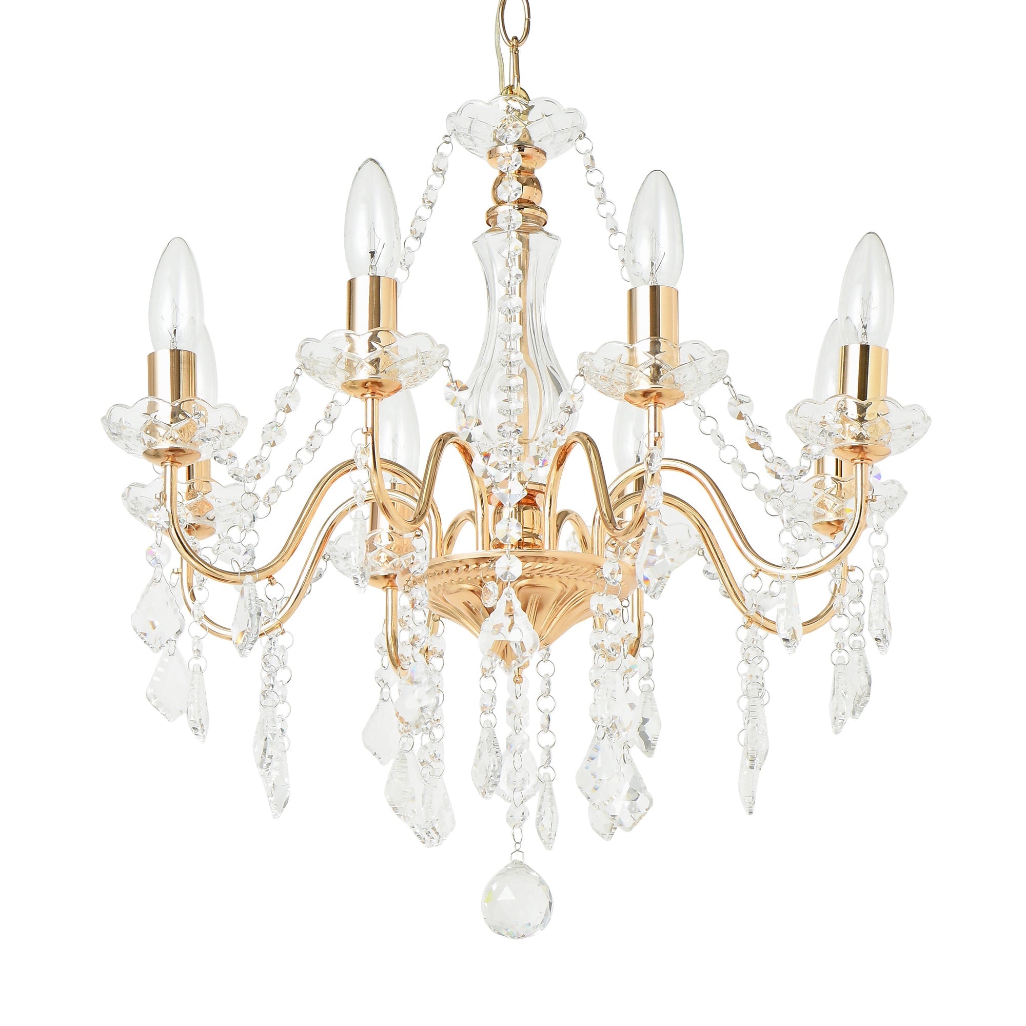 Francfranc シャンデリア　美品 Francfranc(フランフラン) アントイン シャンデリア 8灯 ゴールド - ミルム