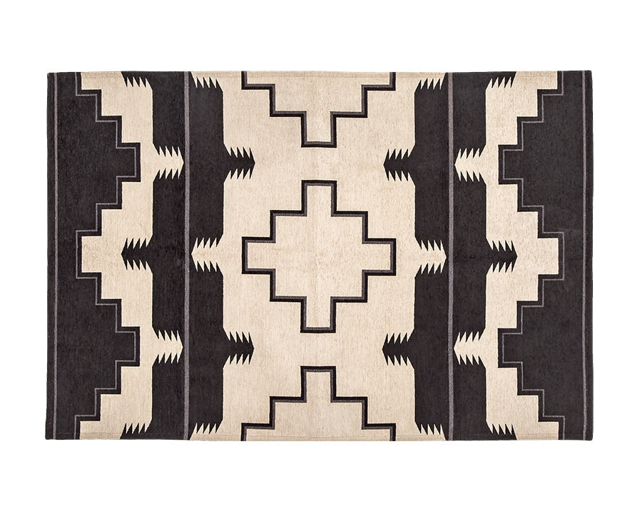 ラグマット BasShu NATIVE RUG インディアンモチーフ ラグ BasShu(バッシュ) Native Rug Black ネイティブラグ ブラック ｜TRUSS