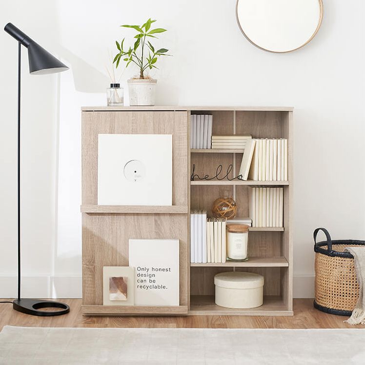 LOWYA(ロウヤ) Bookshelf Comic storage Large capacity Wooden rack