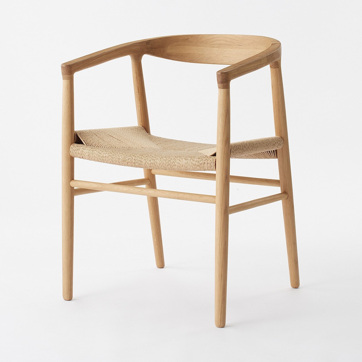Paper Cord Chair ダイニングチェアMUJI 無印良品(MUJI) Oak paper cord armchair - MIRUMU