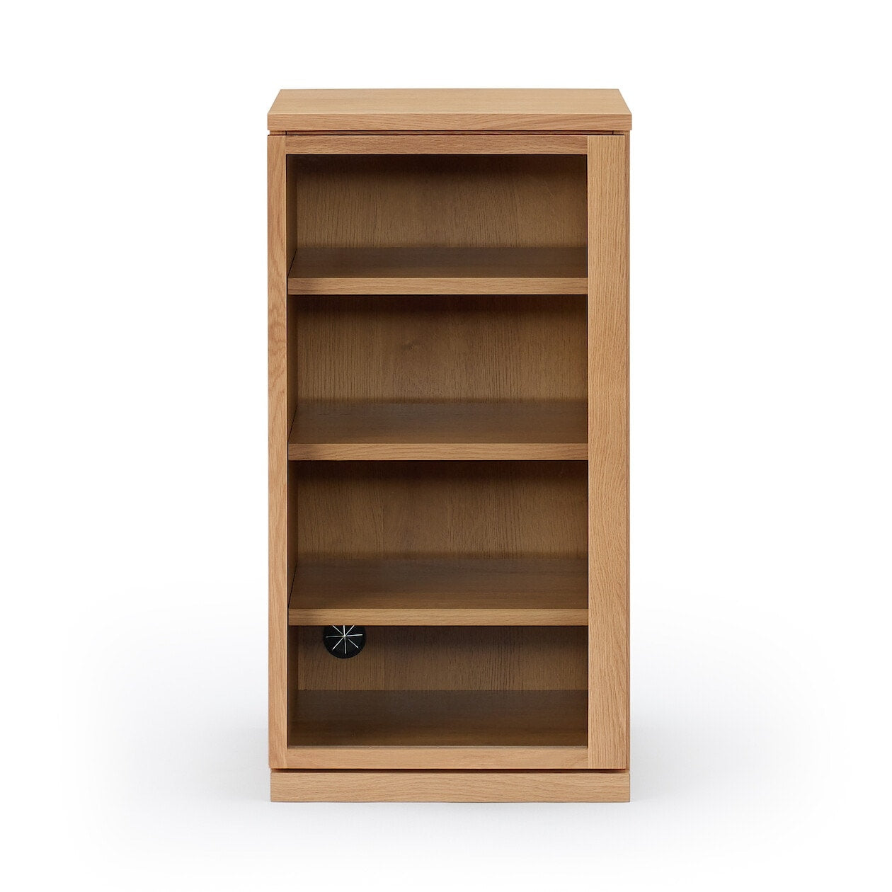 無印良品(MUJI) 木製キャビネット ガラス扉 スリム オーク材突板 - MIRUMU