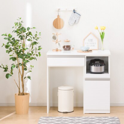 ニトリ(NITORI) キッチンカウンター（リガーレ100CT WH） - ミルム