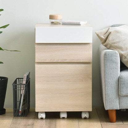 NITORI ニトリ サイドボード ナチュラル 4段チェスト 扉付き z127