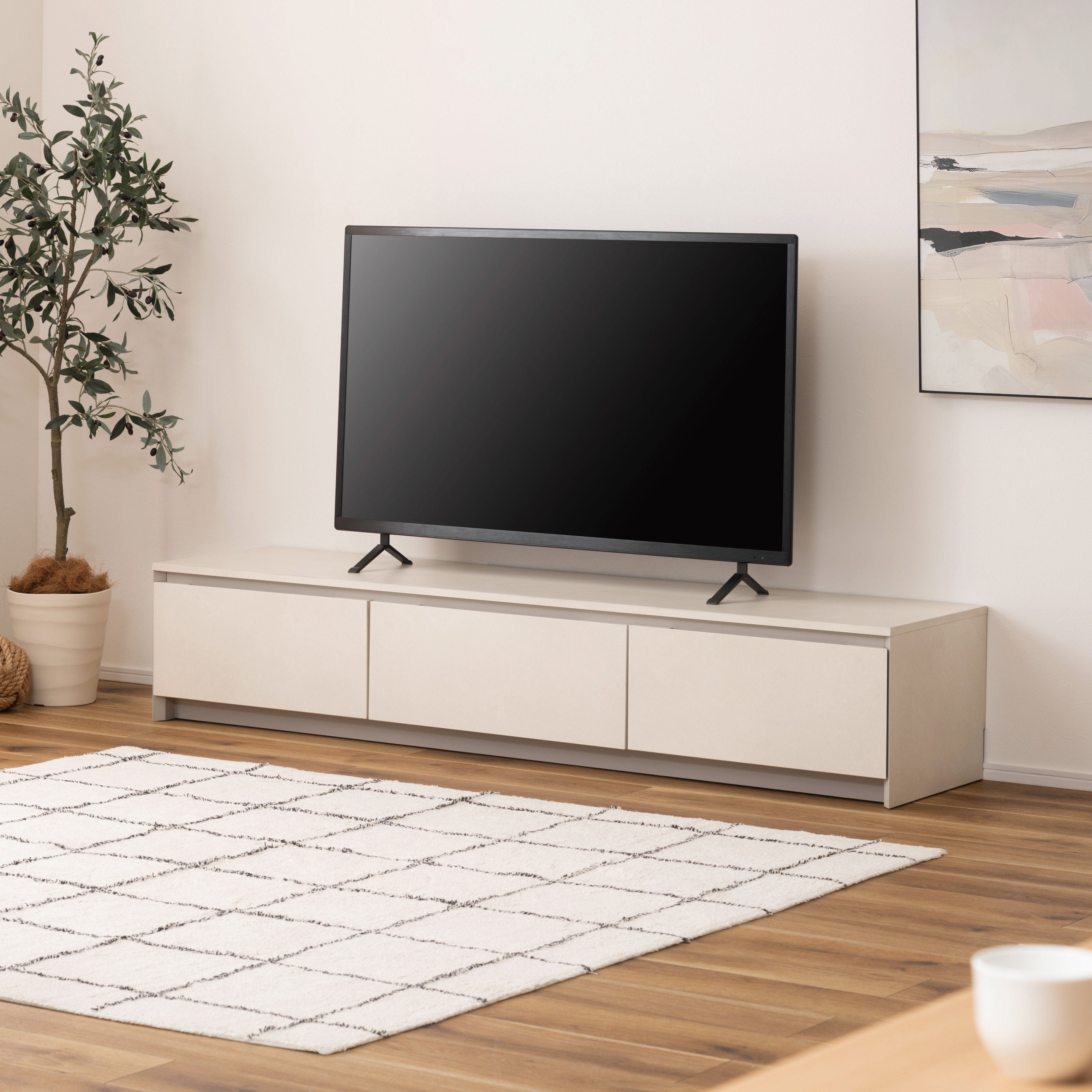 ROOM ESSENCE TVボード ライトグレー - ミルム