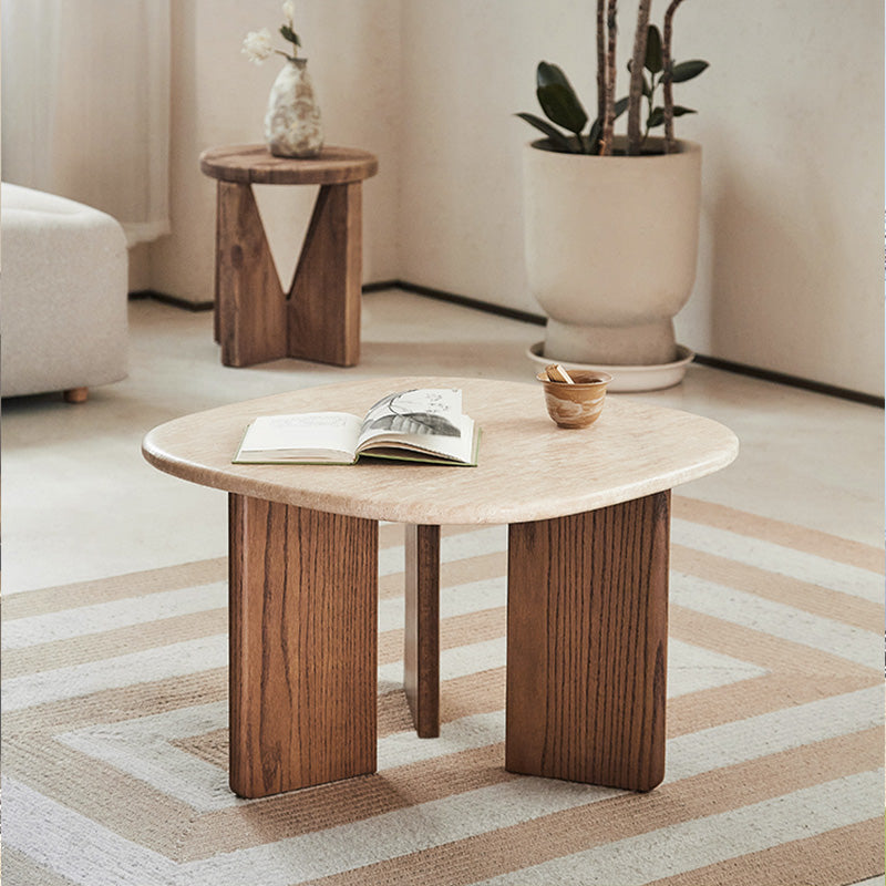 トラバーチン　サイドテーブル CAGUUU(カグー) トラバーチンサイドテーブル ｜CAGUUU(カグー