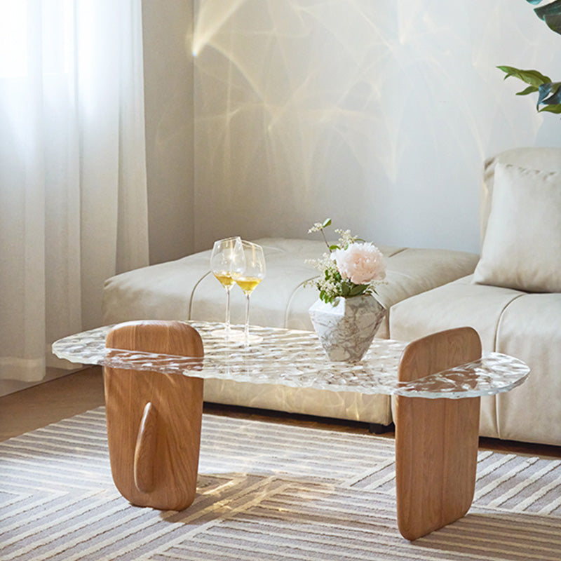 インドネシア家具 波型デザイン 木製ガラステーブル インドネシア家具 波型デザイン 木製ガラステーブル インドネシア家具