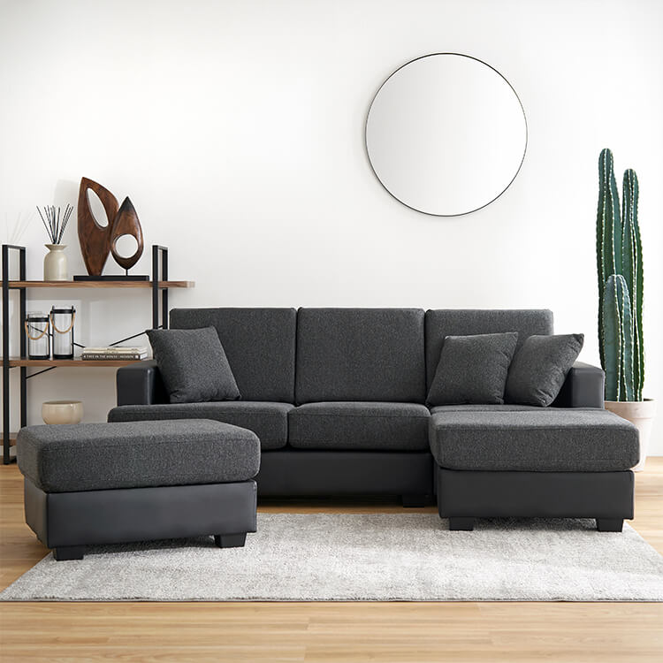 LOWYA カウチソファ LOWYA】カウチソファ ベルベット調 TS2TB 幅201