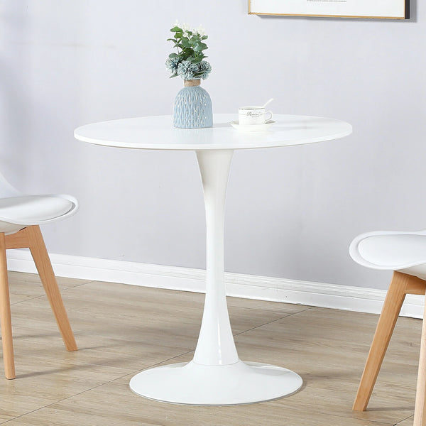 Round dining table, diameter 80cm, white