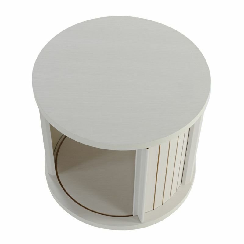 Japanese-made Rack, Cylinder, Width 38cm, Height 33cm, White, White Wood Grain, Accent, Storage