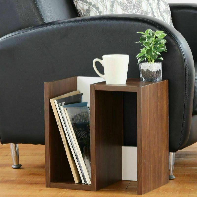 Mini rack, S-shaped, width 36cm, height 36cm, dark brown, can be placed horizontally, back is finished