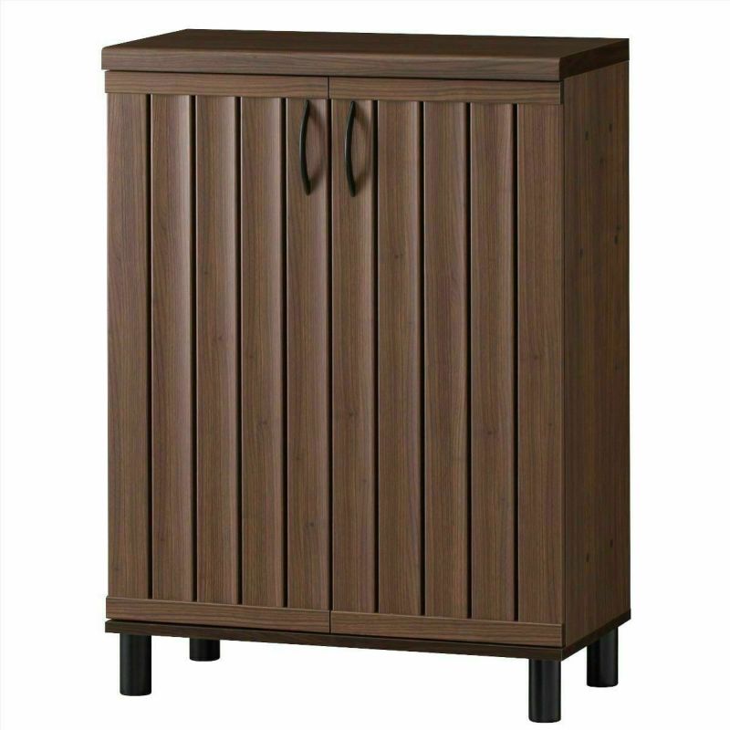 Shoe cabinet, shoe box, width 75cm, height 103cm, dark brown, excellent ventilation, holds about 24 pairs of shoes, slit door, shoe cabinet, entryway storage