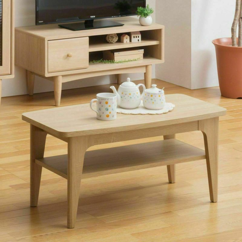 Low table, width 80cm, height 39cm, natural brown, desk