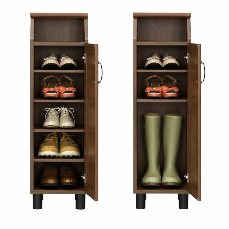 Shoe cabinet, shoe box, width 30cm, height 99cm, dark brown, holds about 5 pairs of shoes, entryway storage