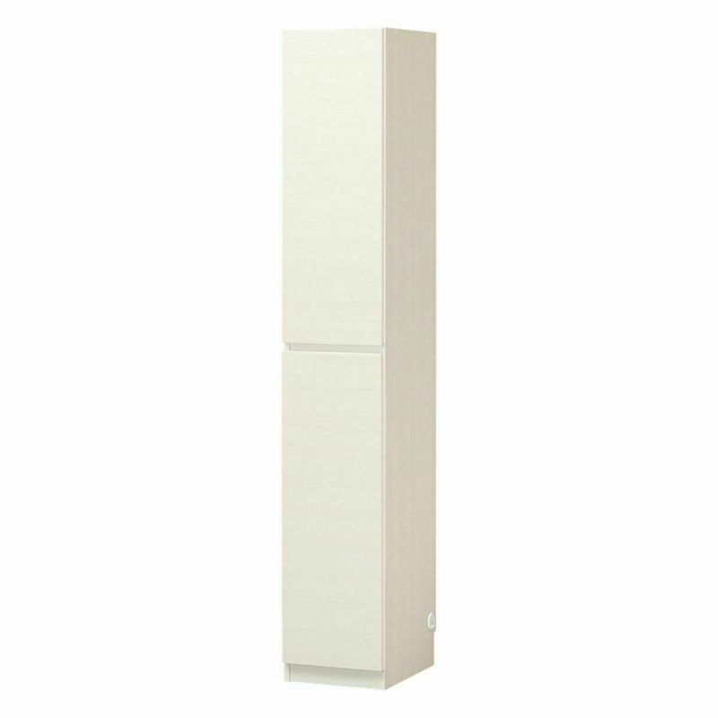 Japanese-made wall storage cabinet, width 30cm, height 180cm, white, plain wood, bookshelf, slim, skirting board protection, wiring hole, earthquake-resistant latch, damper included