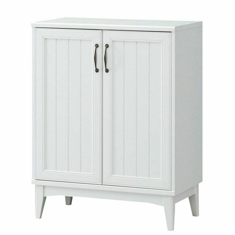 Shoe cabinet, shoe box, width 76cm, height 97cm, white, can be connected up and down, retro handle, cute foot, shoe cabinet, entryway storage