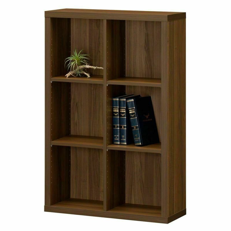 Free rack, width 76cm, height 114cm, dark brown, all shelves movable, bookshelf, shelf