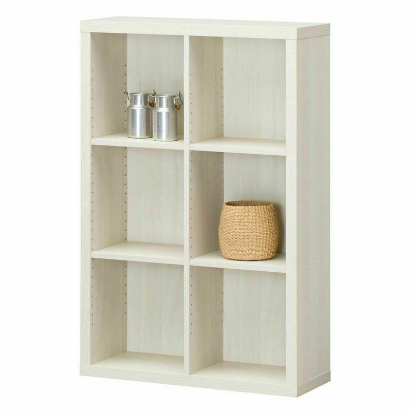 Free rack, width 76cm, height 114cm, ivory, all shelves movable, bookshelf, shelf