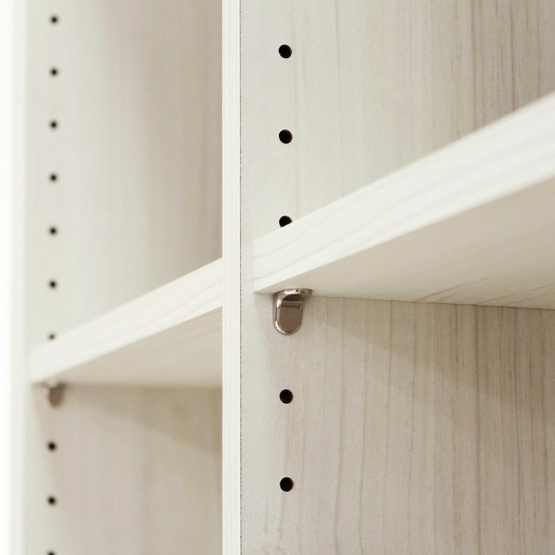 Free rack, width 76cm, height 114cm, ivory, all shelves movable, bookshelf, shelf