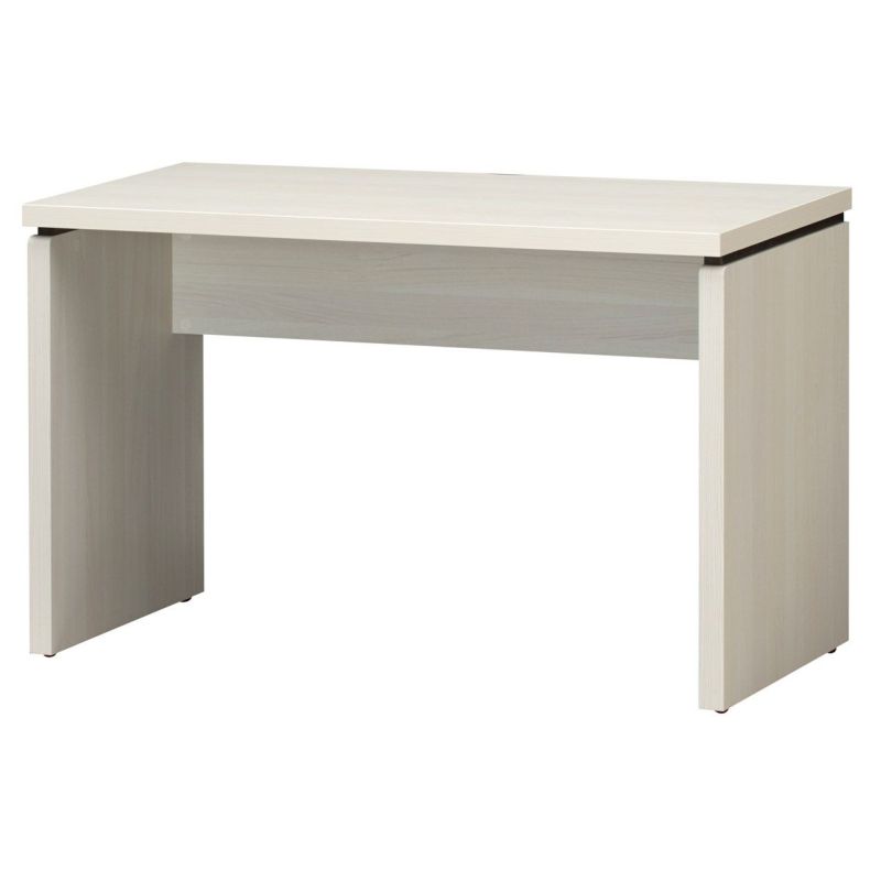 Japanese-made desk, width 120cm, height 73cm, ivory, with power strip storage and adjuster