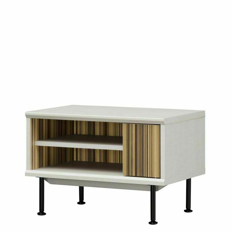 TV stand, width 60cm, height 40cm, white, 24V compatible, Scandinavian style, parquet door, TV board