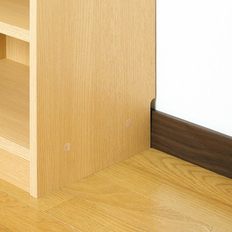 Free rack, width 31cm, height 198cm, natural oak 1, large size, slim, for gaps, all shelves movable, bookshelf, shelf