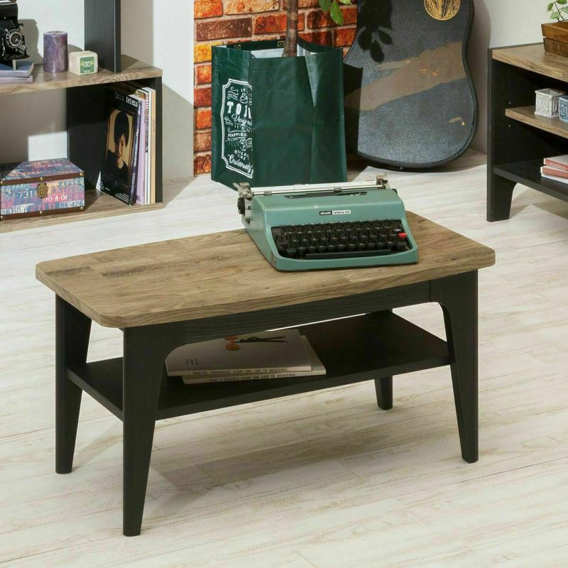 Low table width 80cm height 39cm brown black center table desk