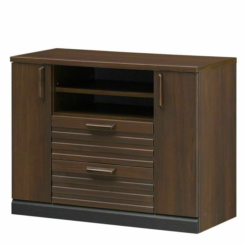 TV stand cabinet width 90cm height 69cm dark brown 32V compatible Japanese taste TV board