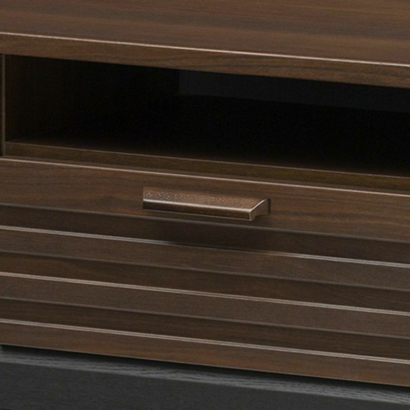 TV stand cabinet width 90cm height 69cm dark brown 32V compatible Japanese taste TV board