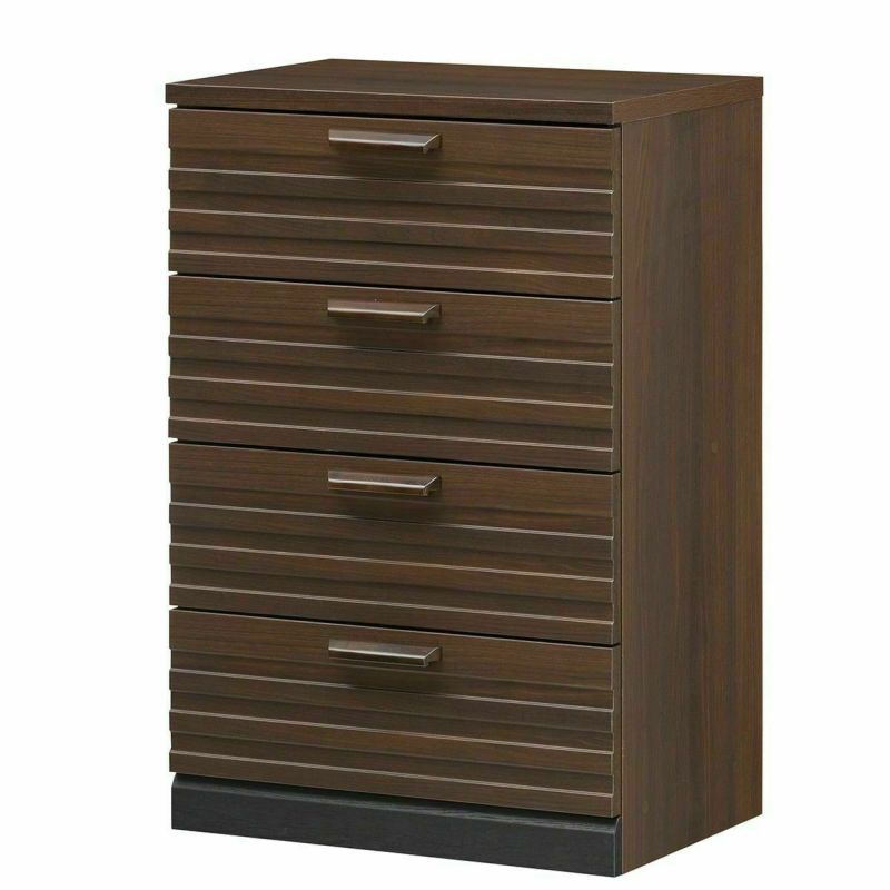 Chest of drawers Width 57cm Height 86cm Dark brown Japanese style Drawer storage