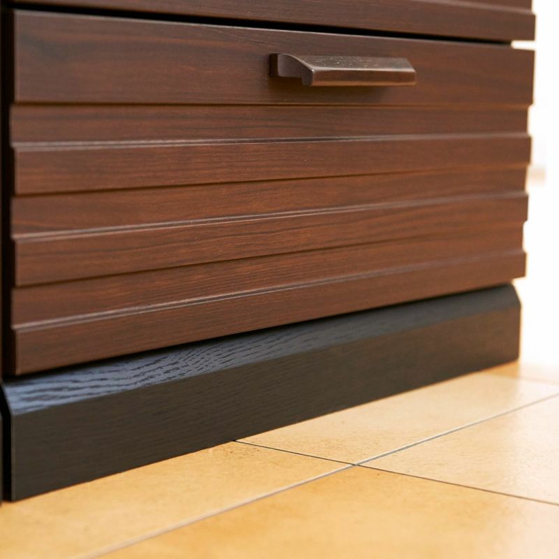 Chest of drawers Width 57cm Height 86cm Dark brown Japanese style Drawer storage