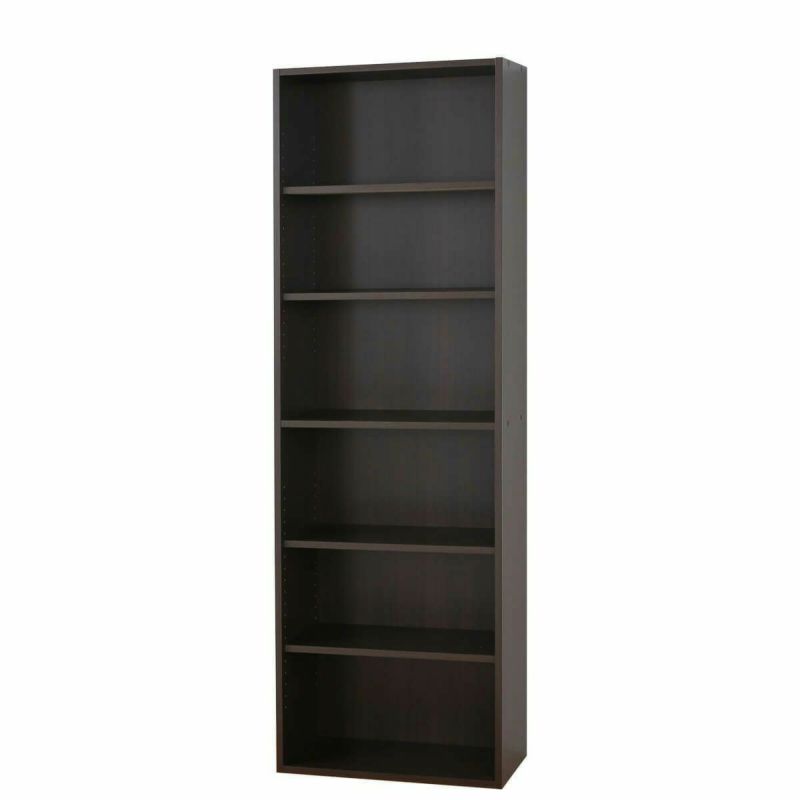 Free rack, width 59cm, height 180cm, dark brown, basic, bookshelf, shelf