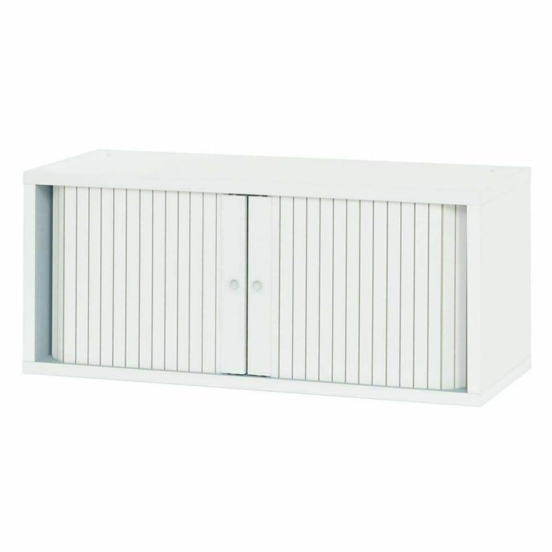 Kids' Cabinet Toy Box Width 91cm Height 38cm Ivory Gray Accordion Doors Children's Storage