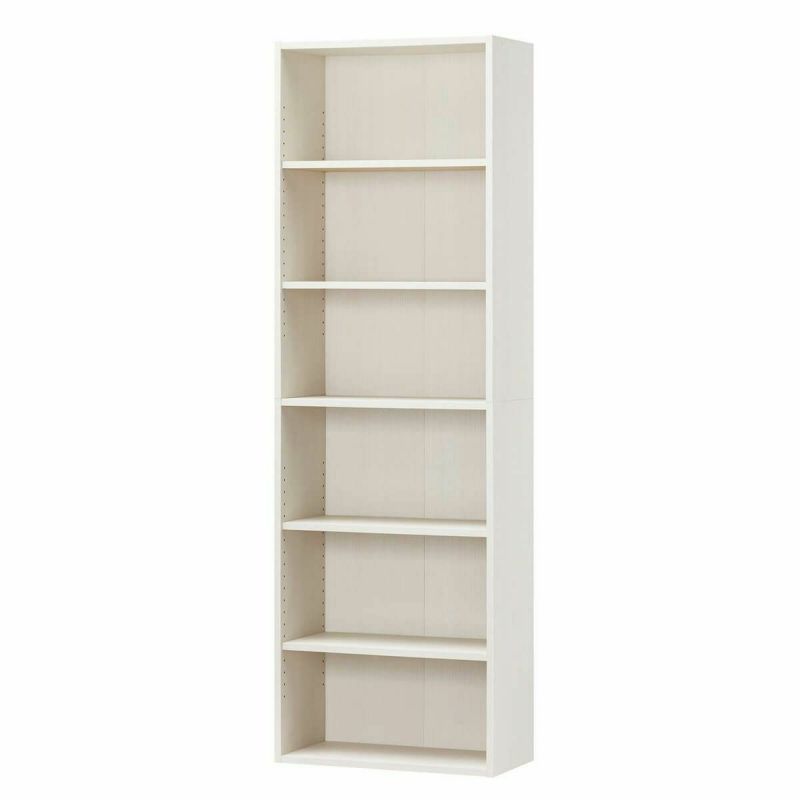 Free rack, width 59cm, height 180cm, white, plain wood, basic, bookshelf, shelf