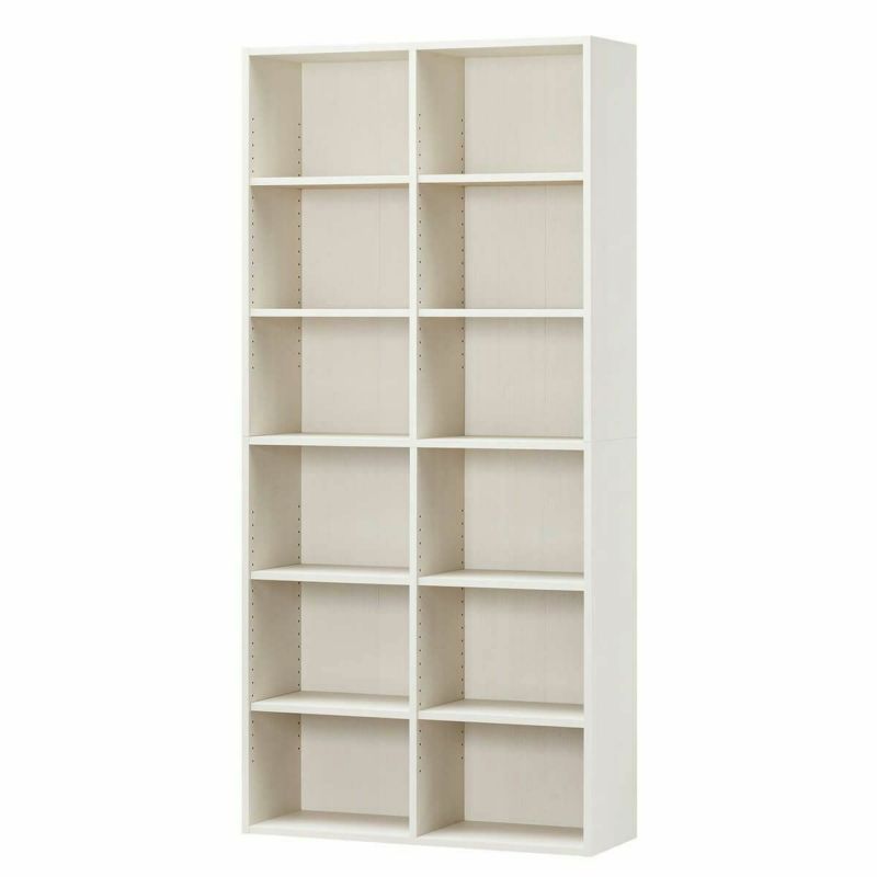 Free rack, width 86cm, height 180cm, white, plain wood, basic, bookshelf, shelf