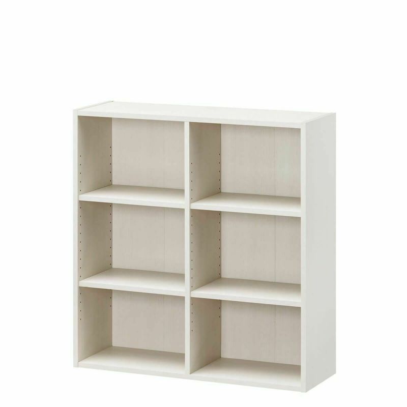 Free rack, width 86cm, height 90cm, white, plain wood, basic, bookshelf, shelf