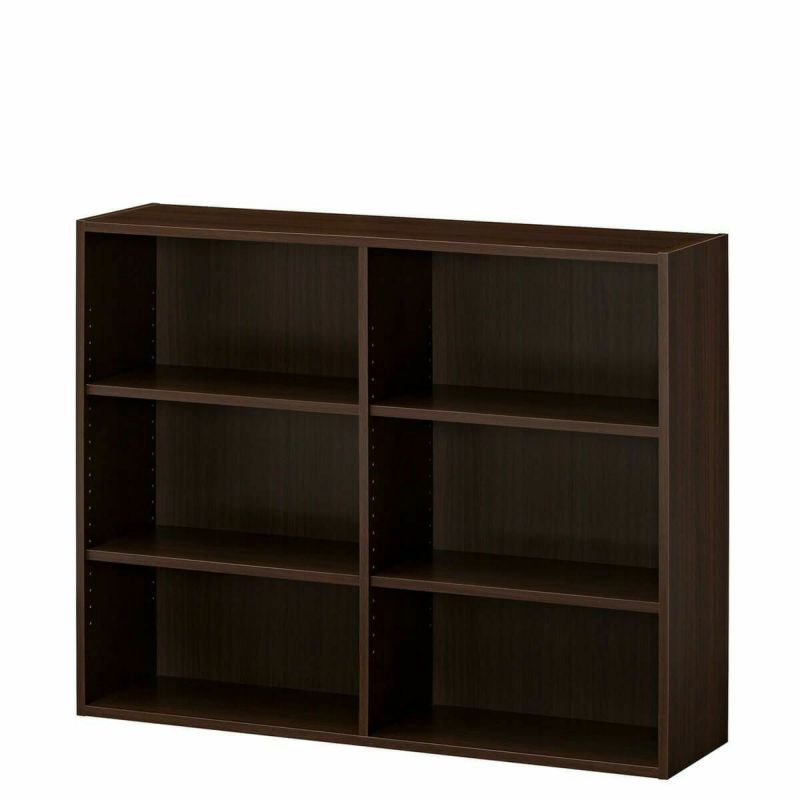 Free rack, width 114cm, height 90cm, dark brown, basic, bookshelf, shelf