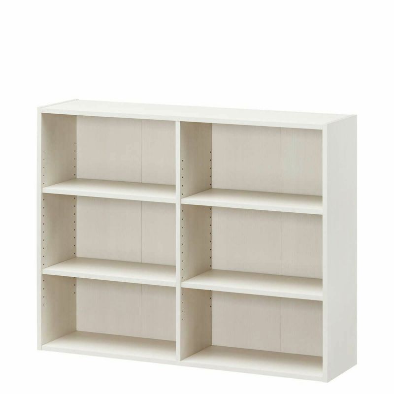 Free rack, width 114cm, height 90cm, white, plain wood, basic, bookshelf, shelf