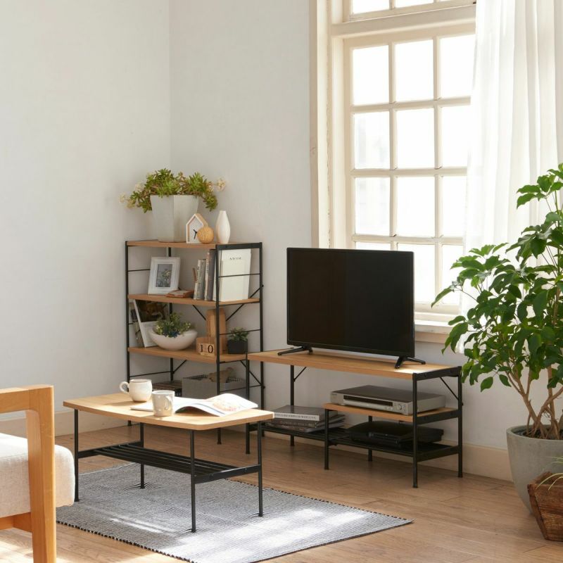 Low table width 80cm height 38cm natural brown center table desk