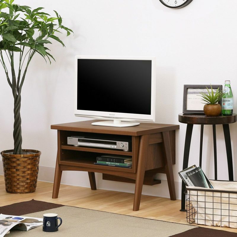 TV stand, width 61cm, height 42cm, dark brown, 24V compatible, TV board, lowboard