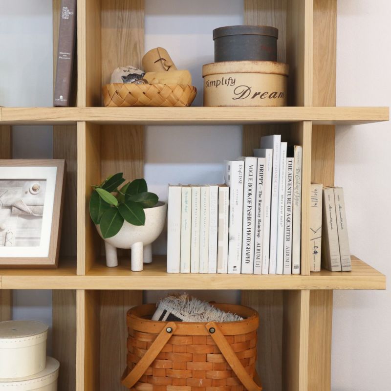 Display rack, shelf, width 82cm, height 113cm, natural brown, decorative shelf