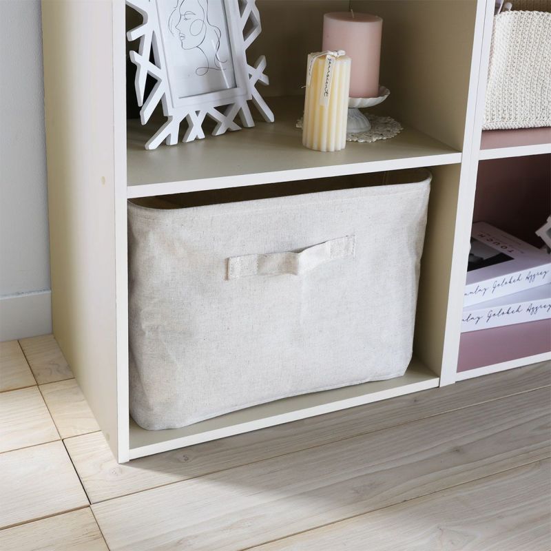 Color box, 3 shelves, width 42cm, height 89cm, dull beige, can be placed horizontally