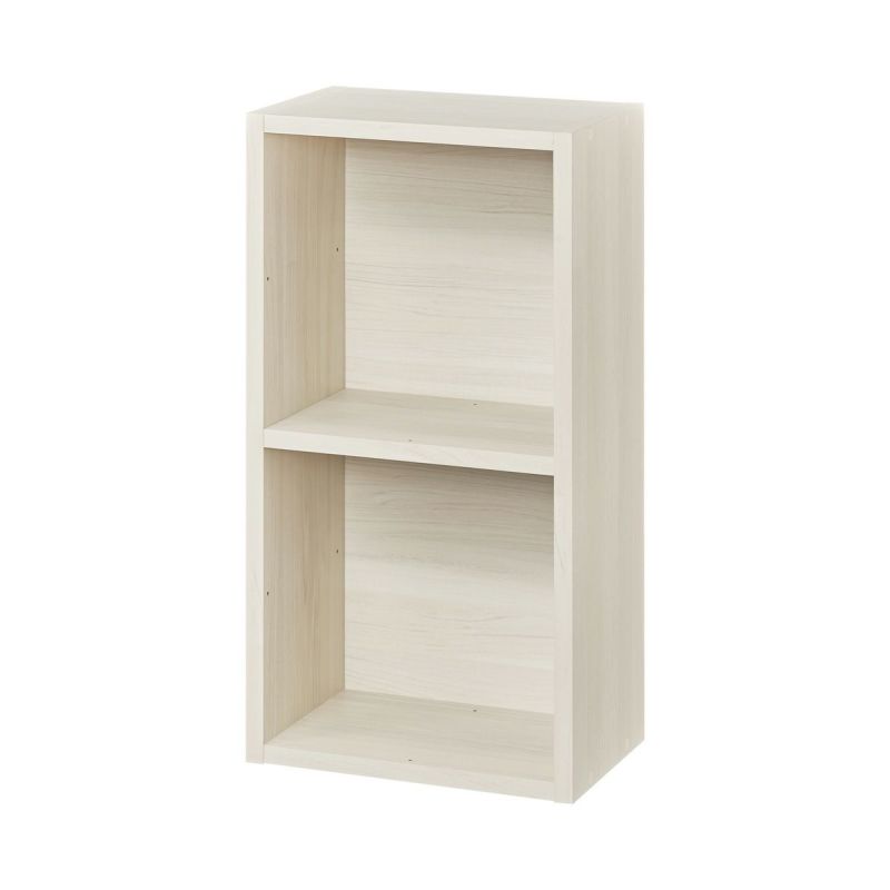 Free Rack Ivory Grid Rack Display Shelf Bookshelf Shelf Can be placed horizontally [Width 43cm]