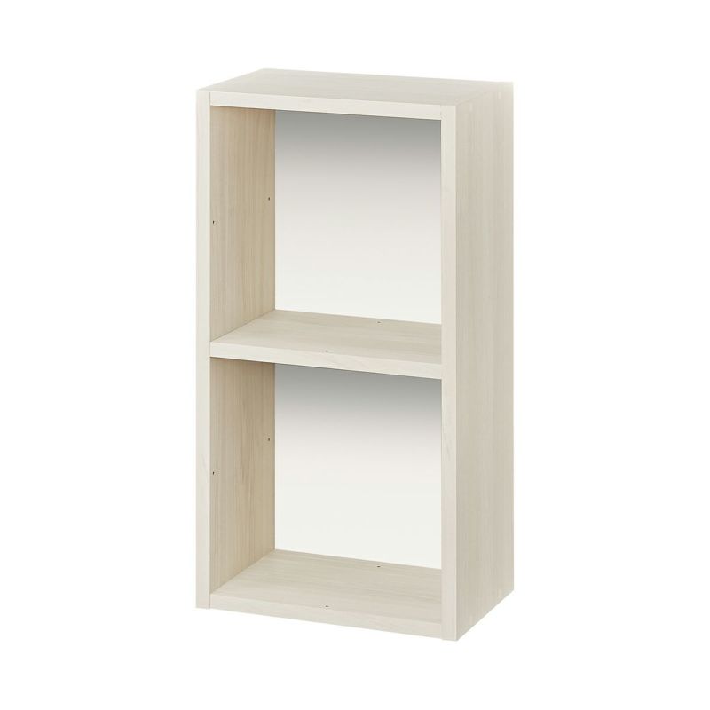 Free Rack Ivory Grid Rack Display Shelf Bookshelf Shelf Can be placed horizontally [Width 43cm]