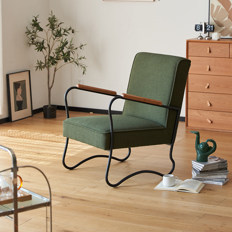 Vintage style stainless steel arm sofa chair