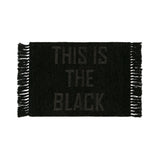 THIS IS THE W B FRINGE RUG 50×70 ブラック